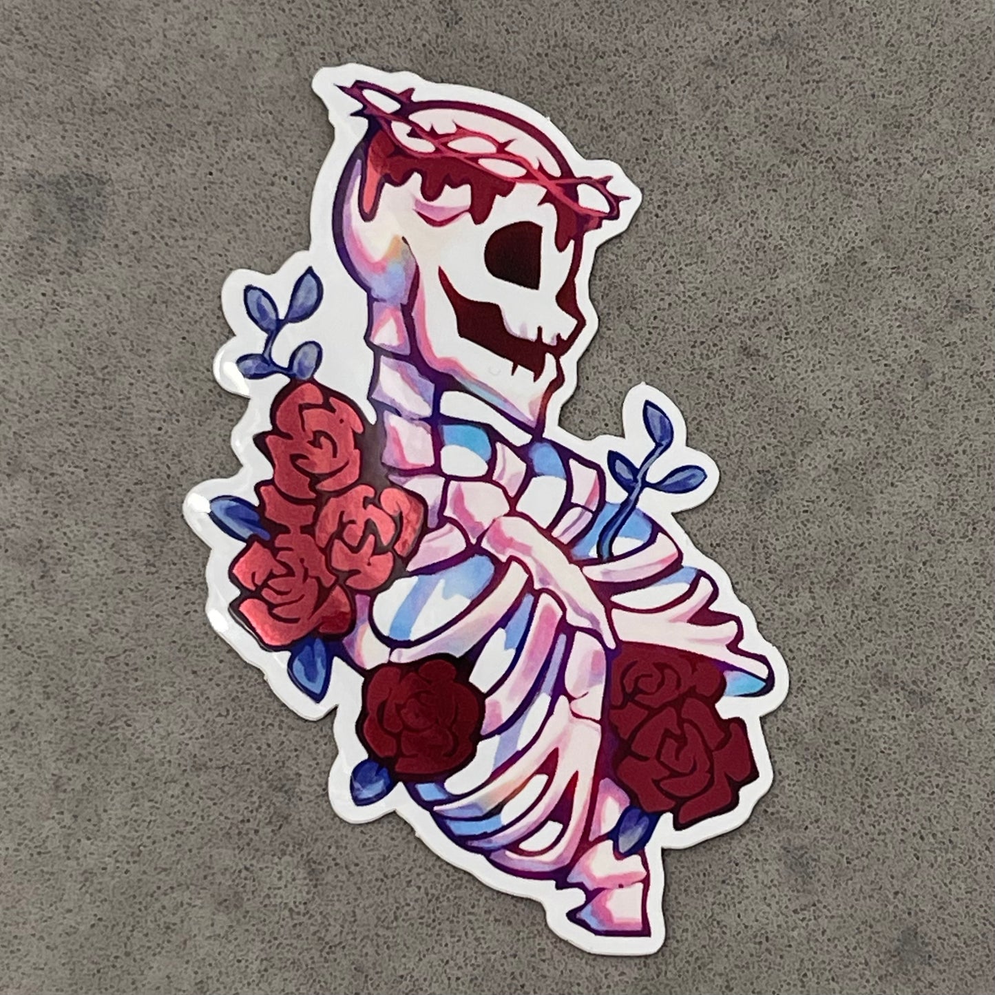 Rose Skeleton Sticker