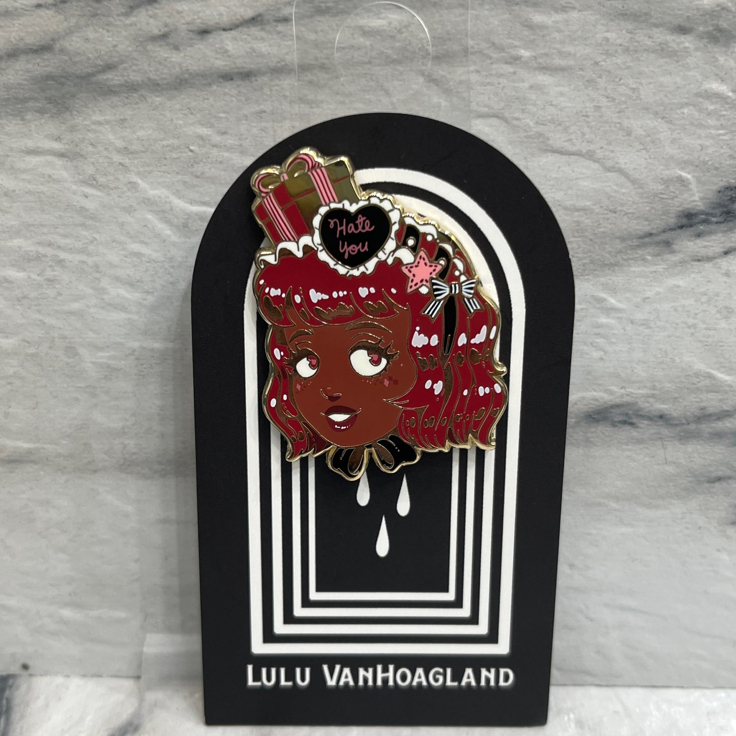 Hate You Happy Enamel Pin