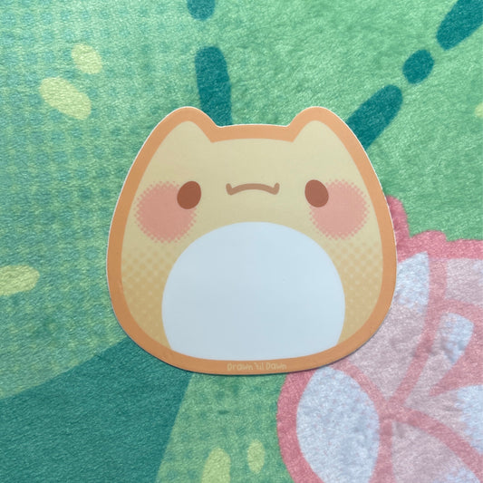 Yellow Frog Vinyl Sticker