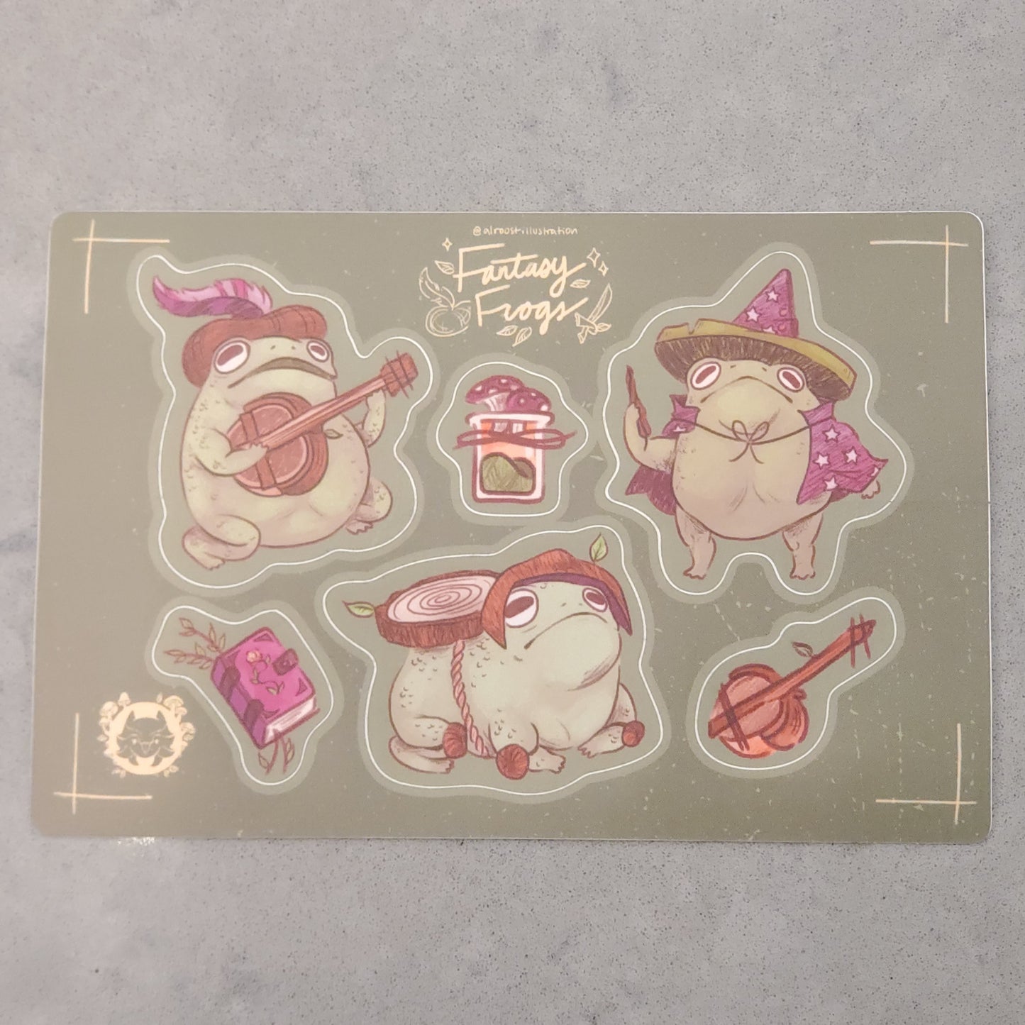 Fantasy Frogs Sticker Sheet