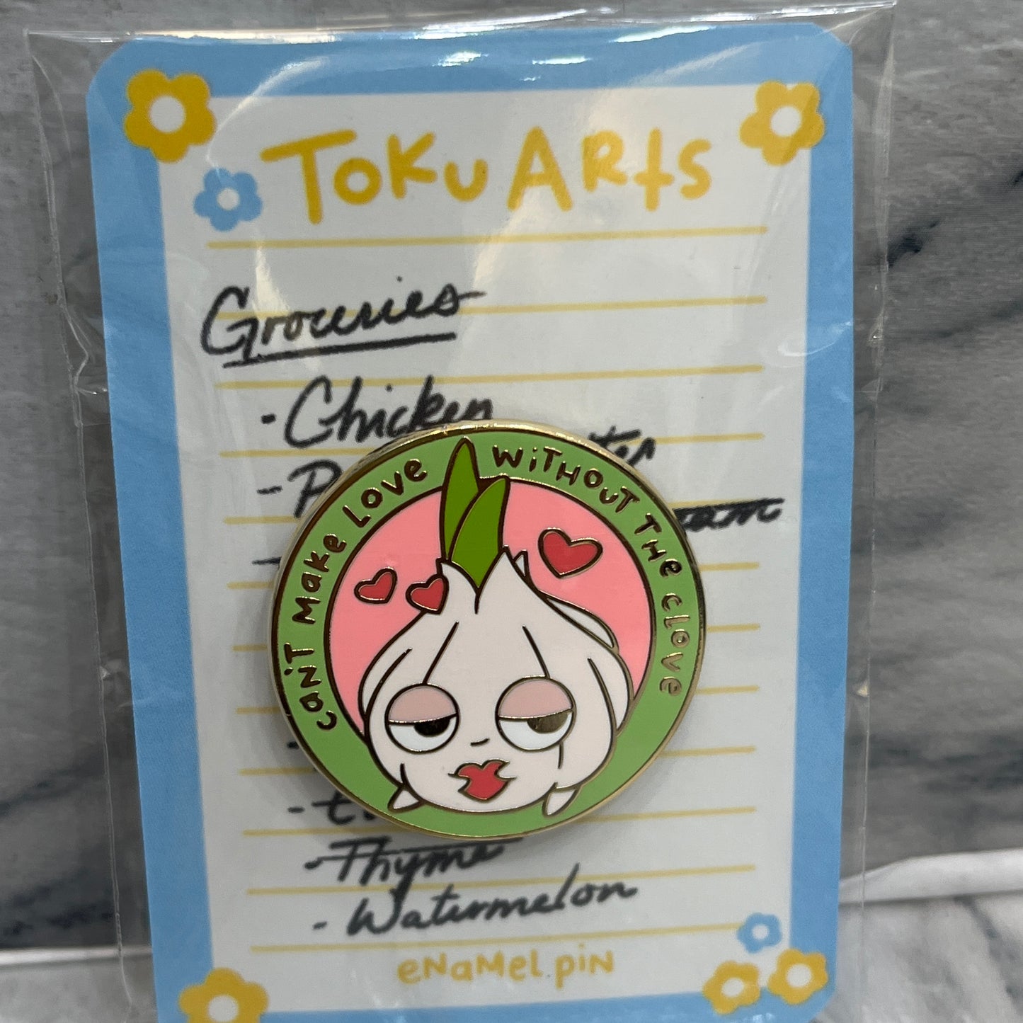 Garlic (C)love Enamel Pin