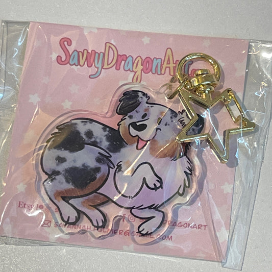 Australian Shepherd - Merle Keychain