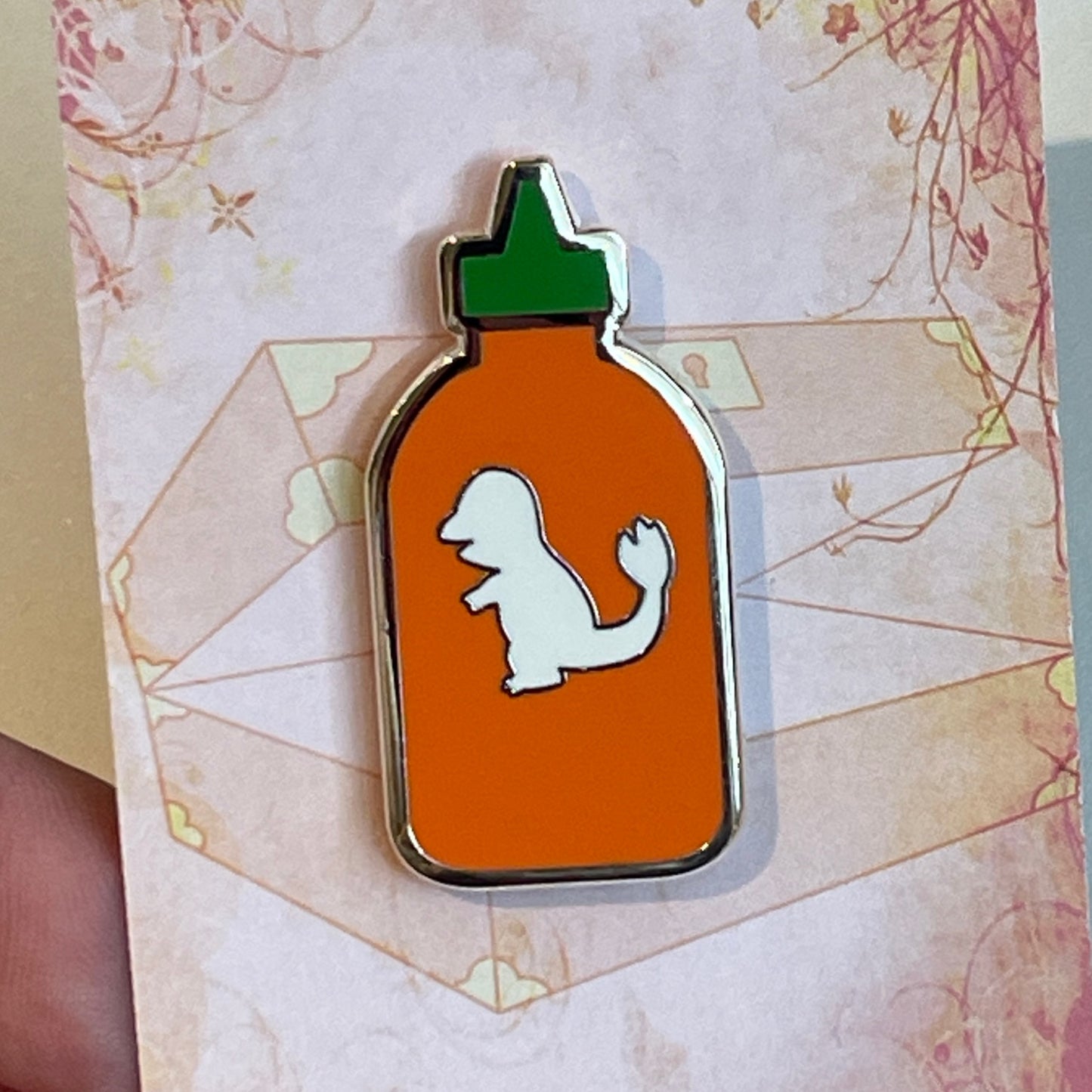 Charmander Hot Sauce Enamel Pin