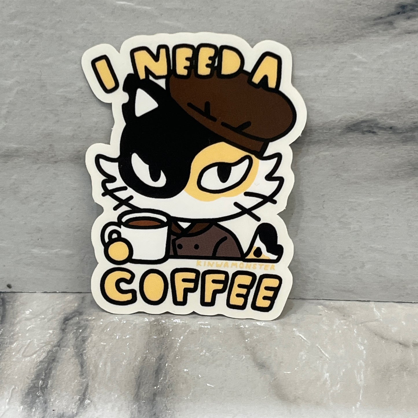 I Need A Coffee Sticker