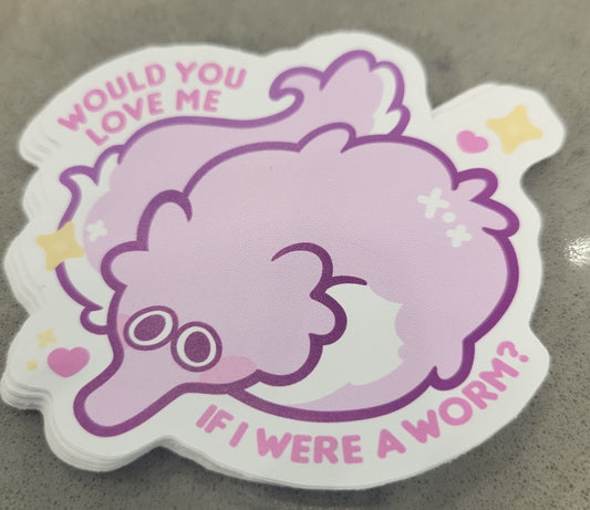Worm Love Sticker