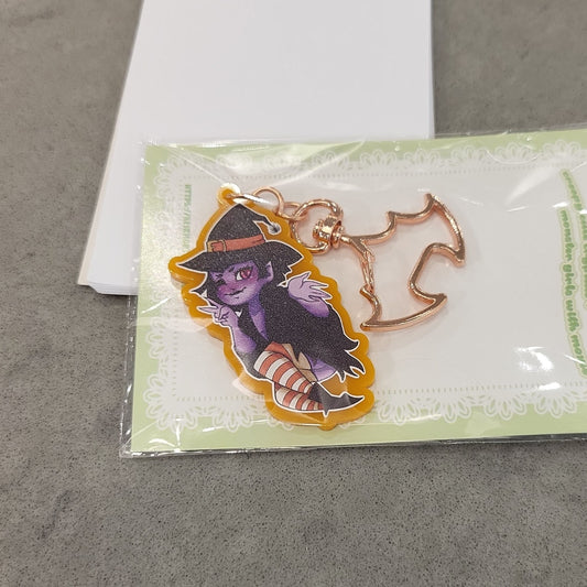 Vampire Witch Halloween Keychain