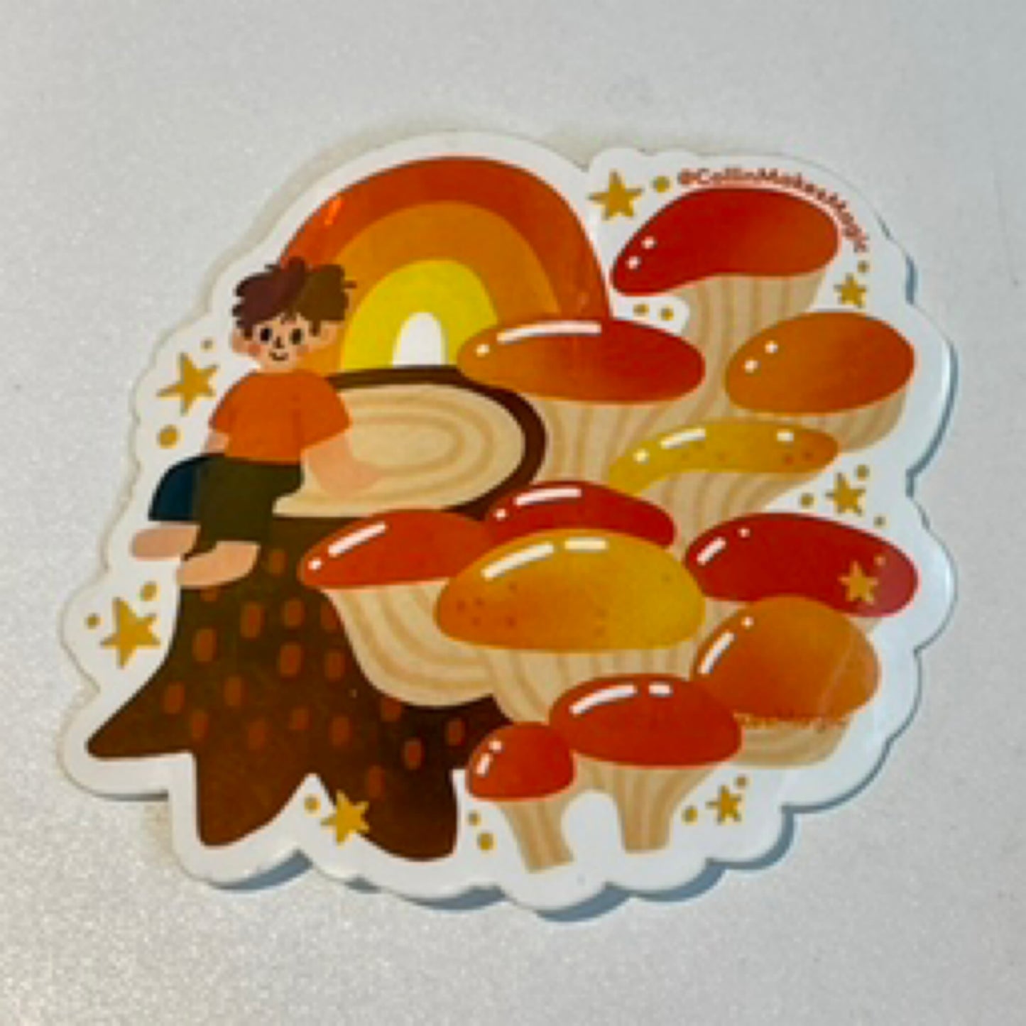 Pearl (red & yellow mushrooms) Vinyl Sticker