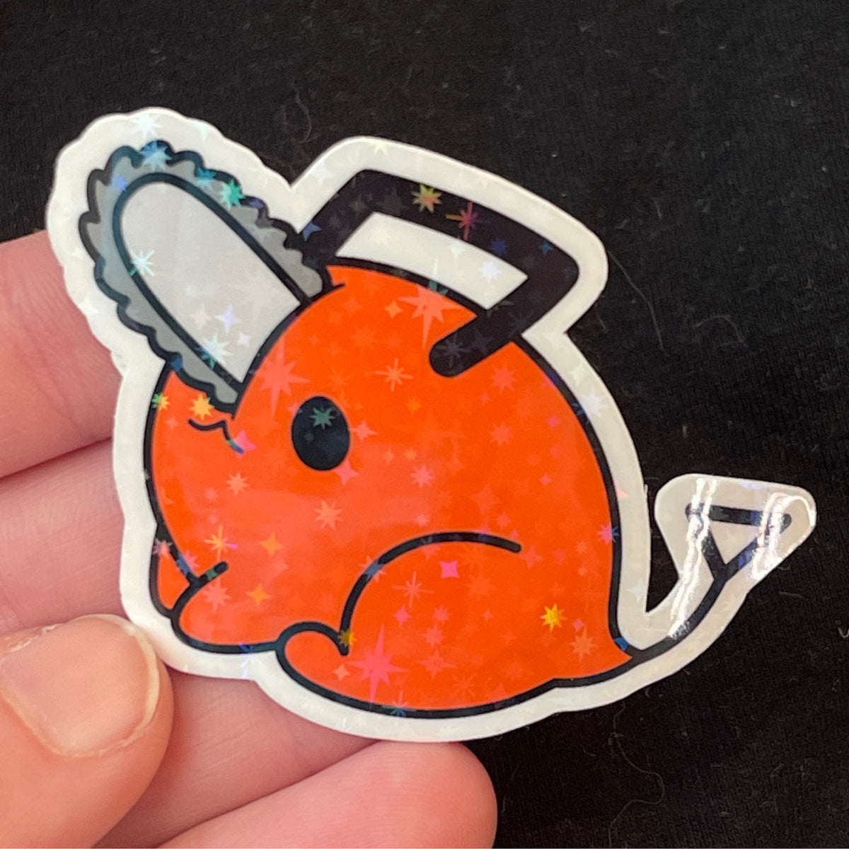 Sitting Pochita Sticker