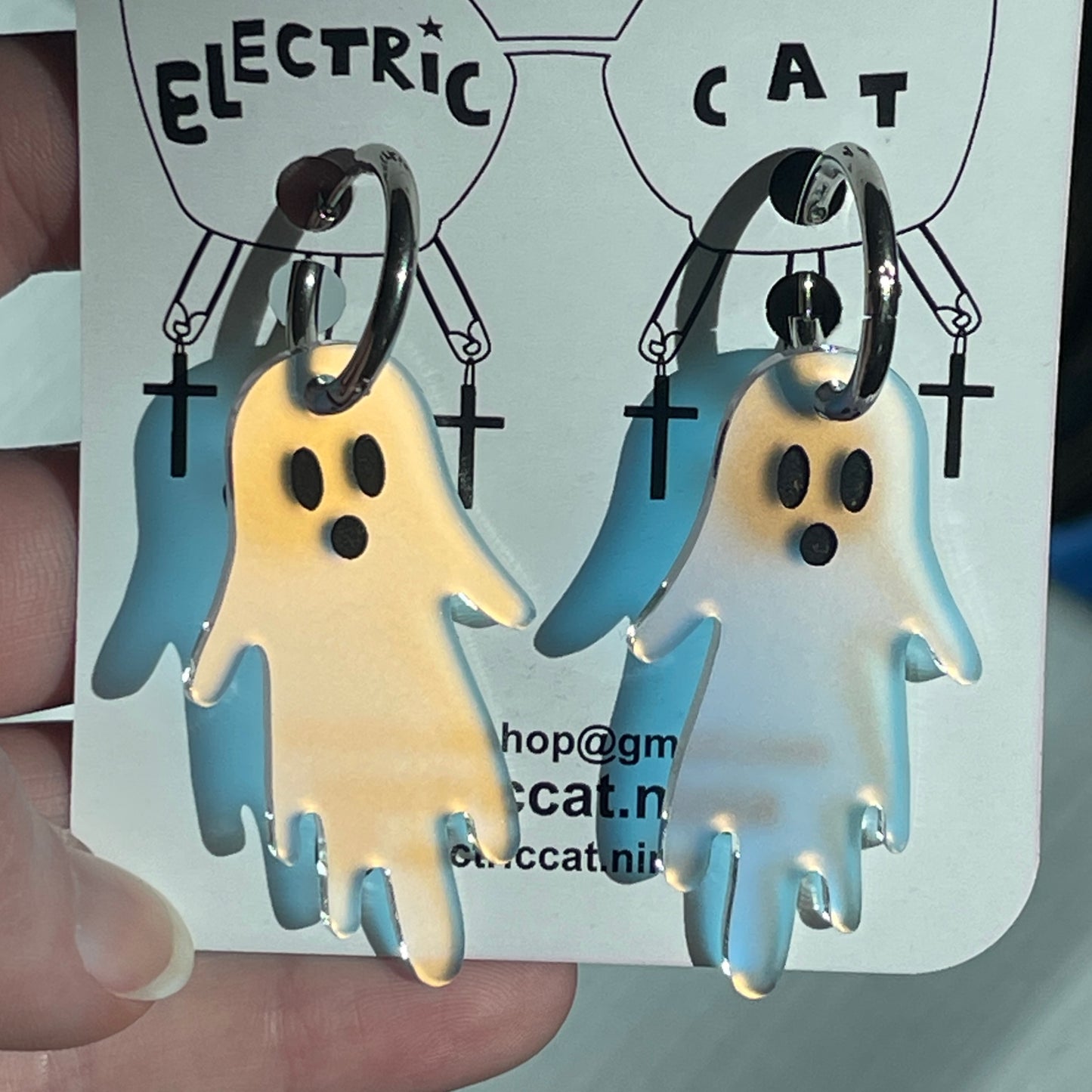 Iridescent Ghost Hoops