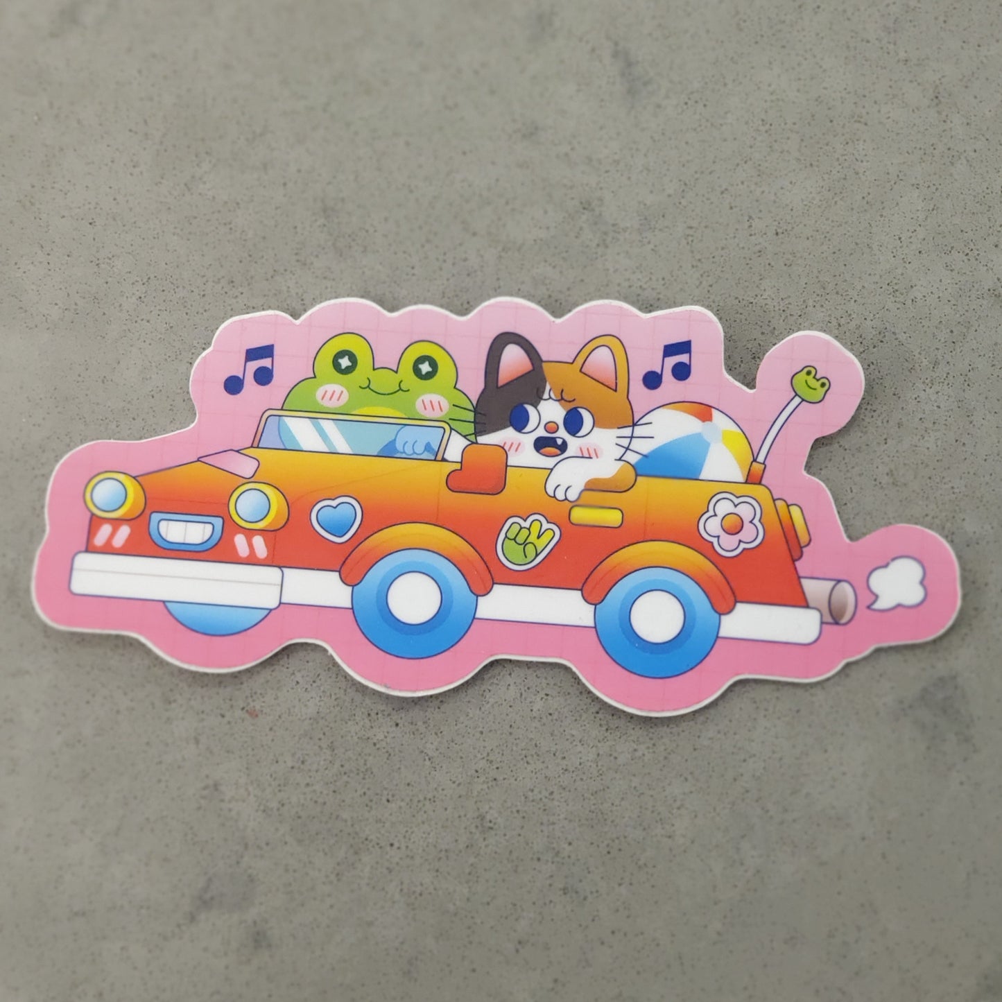 Froggy Roadtrip Sticker
