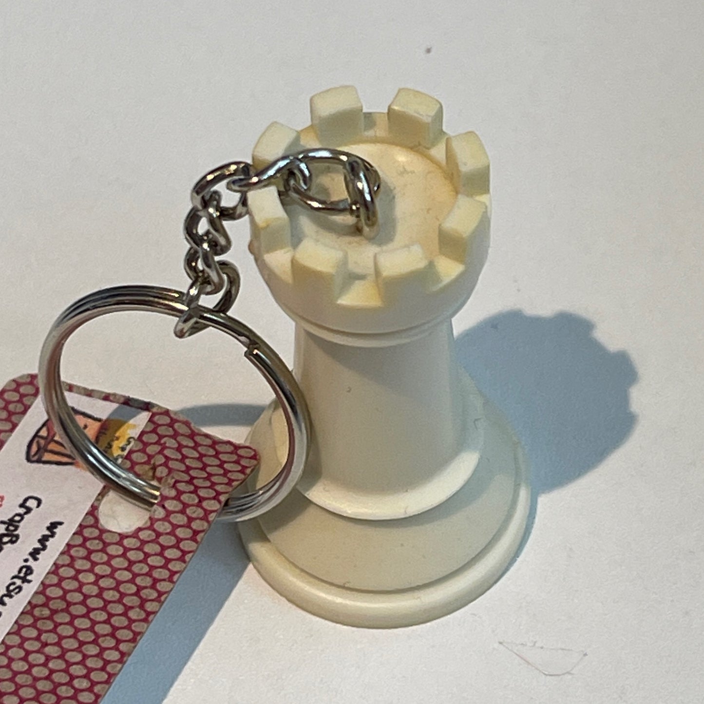 Chess White Rook Keychain