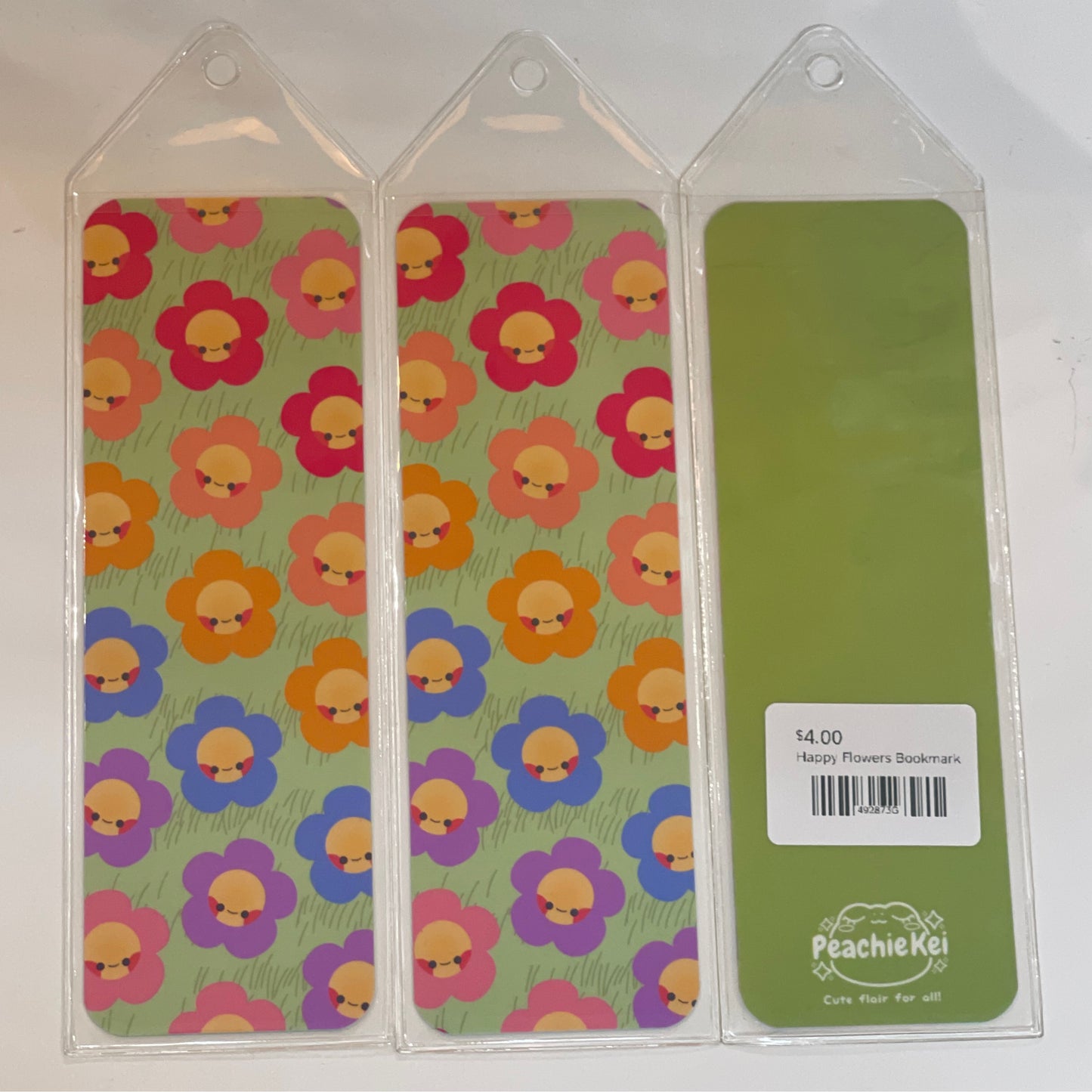 Happy Flowers Bookmark