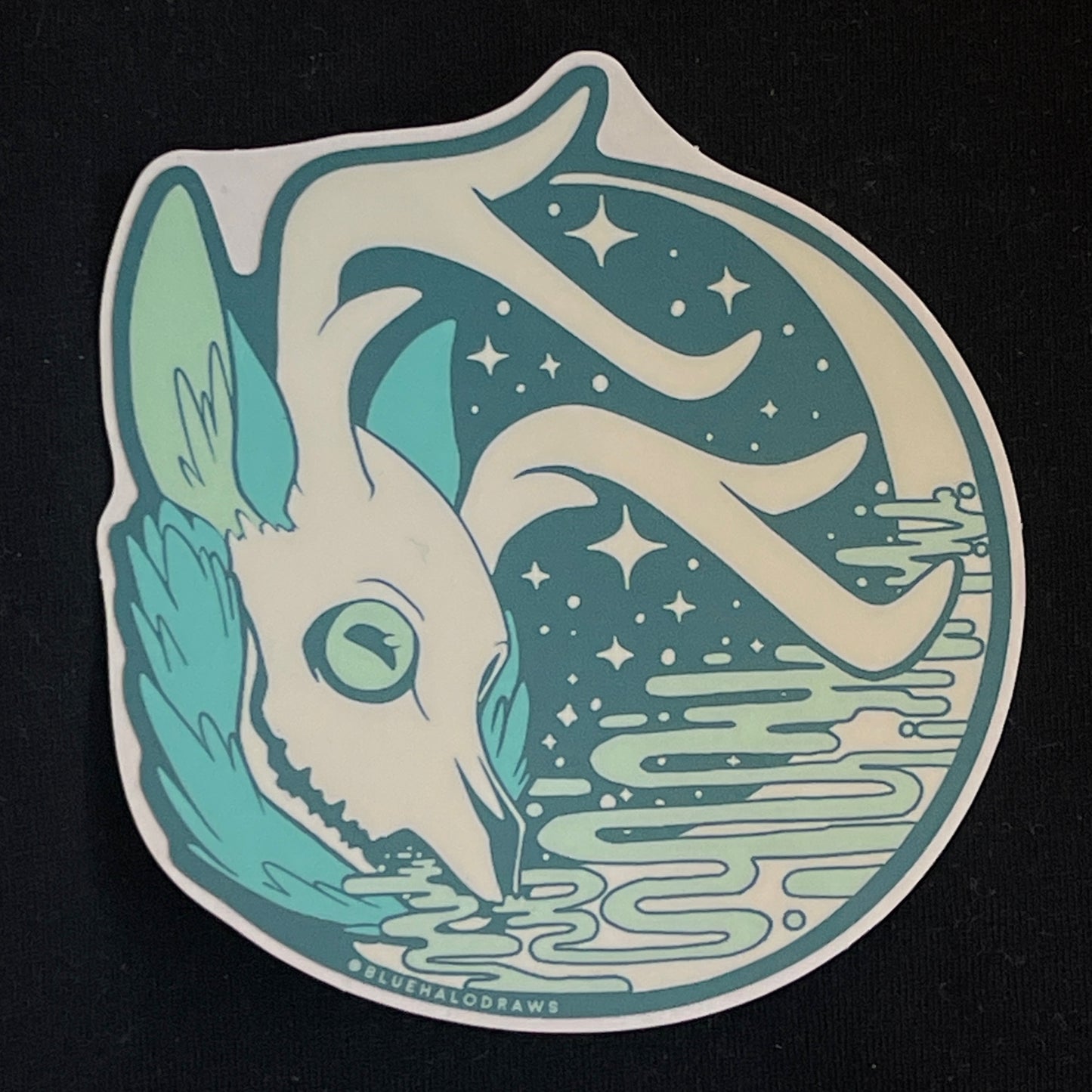 Ghost Skull Animals - Deer Vinyl Sticker