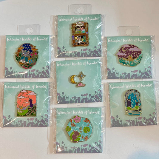 Whimsical Worlds of Wonder Enamel Pins