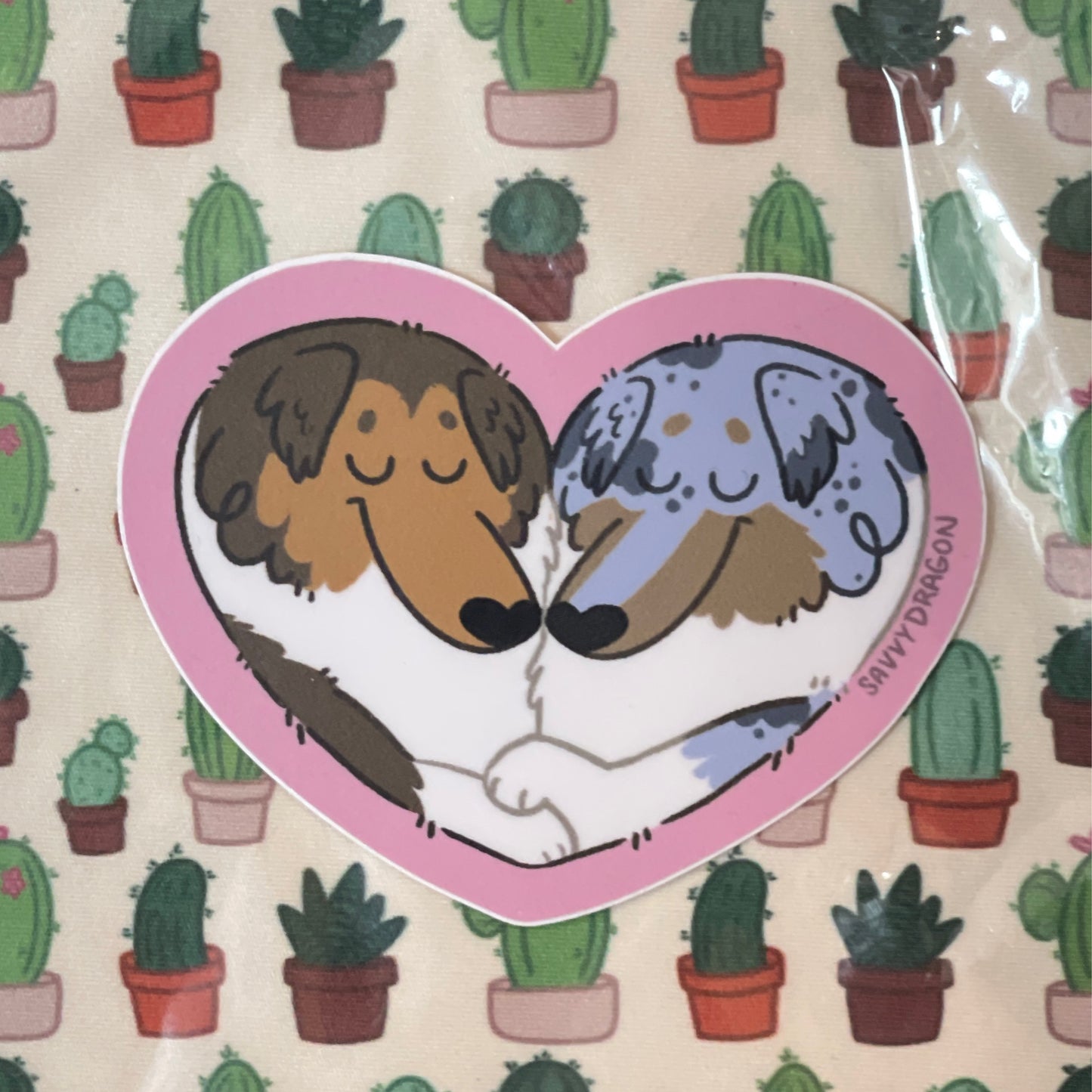 Sheltie Heart Sticker