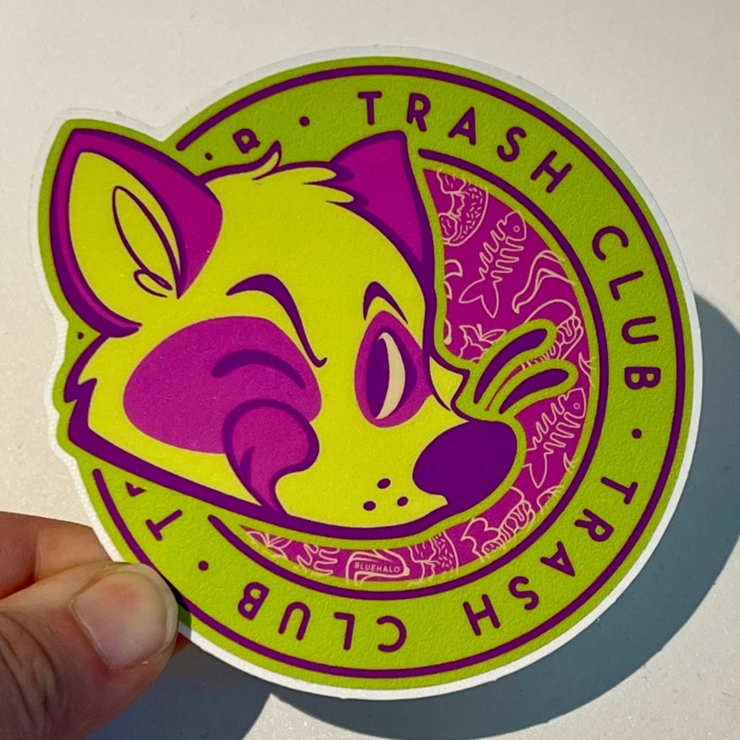 Trash Club Raccoon Vinyl Sticker