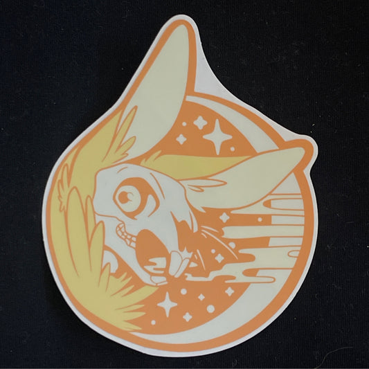 Ghost Skull Animals - Rabbit Vinyl Sticker