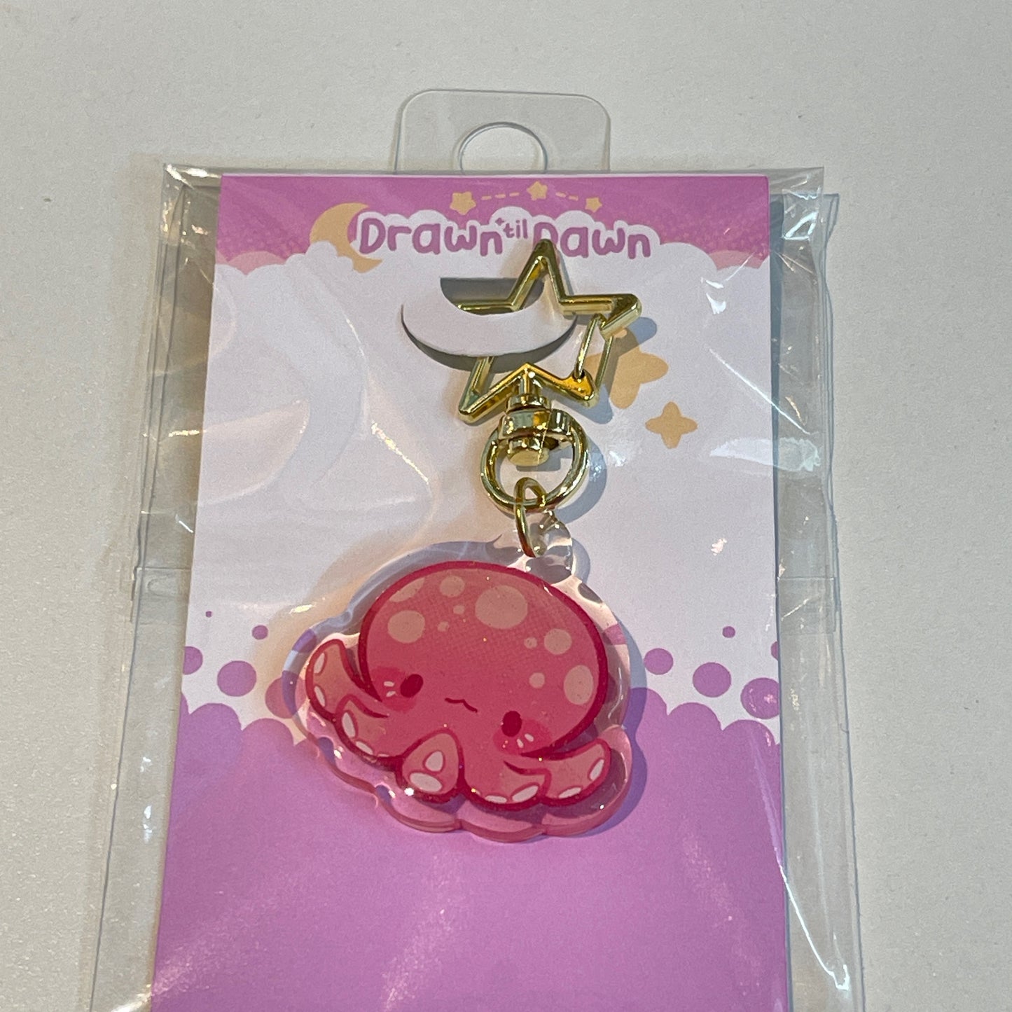 Glitter Octopus Charm