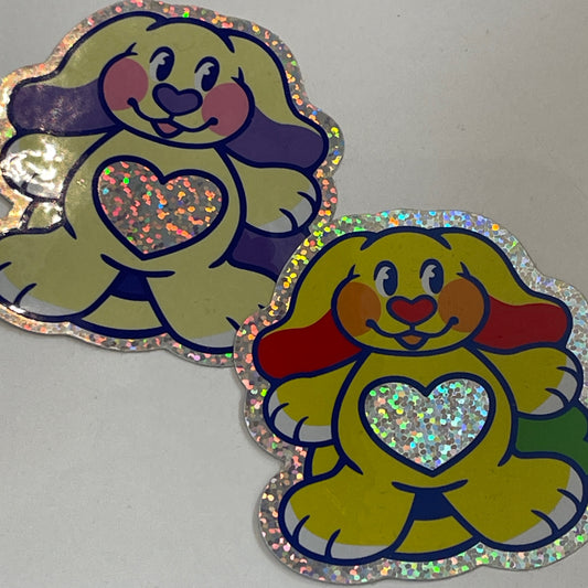 Glitter Bunny Sticker