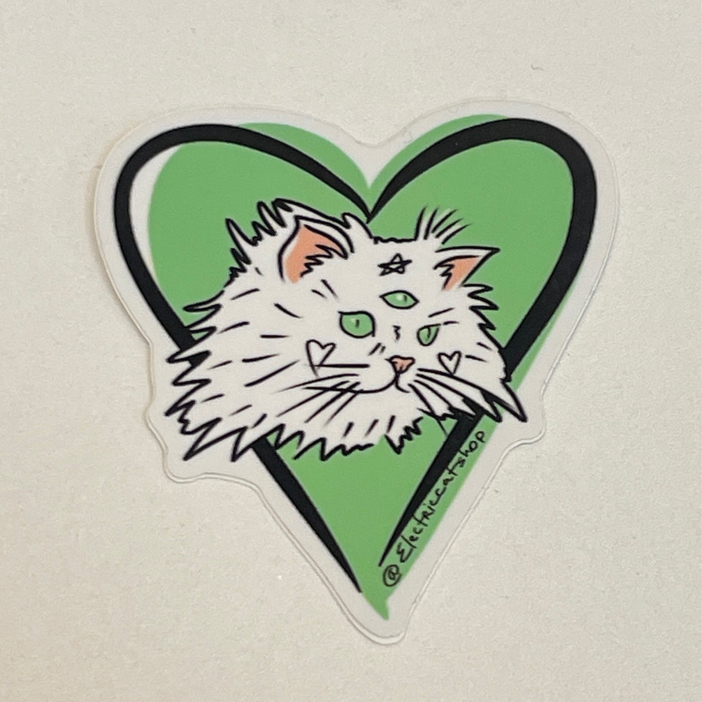 Green Heart Cat