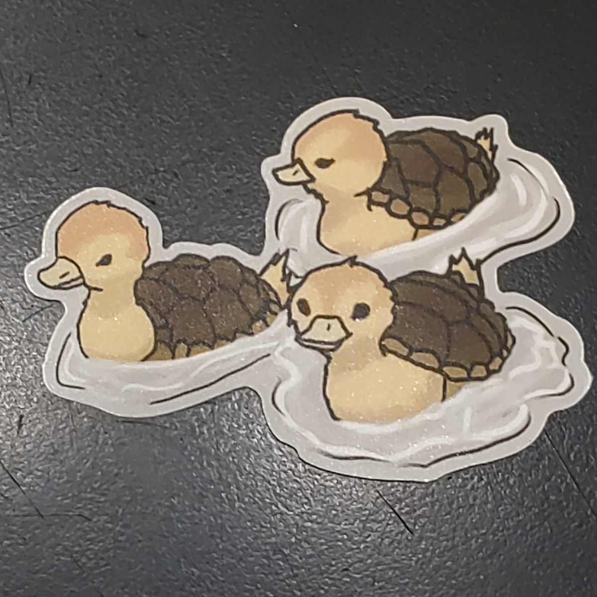 Turtle Ducks Waterproof Sticker