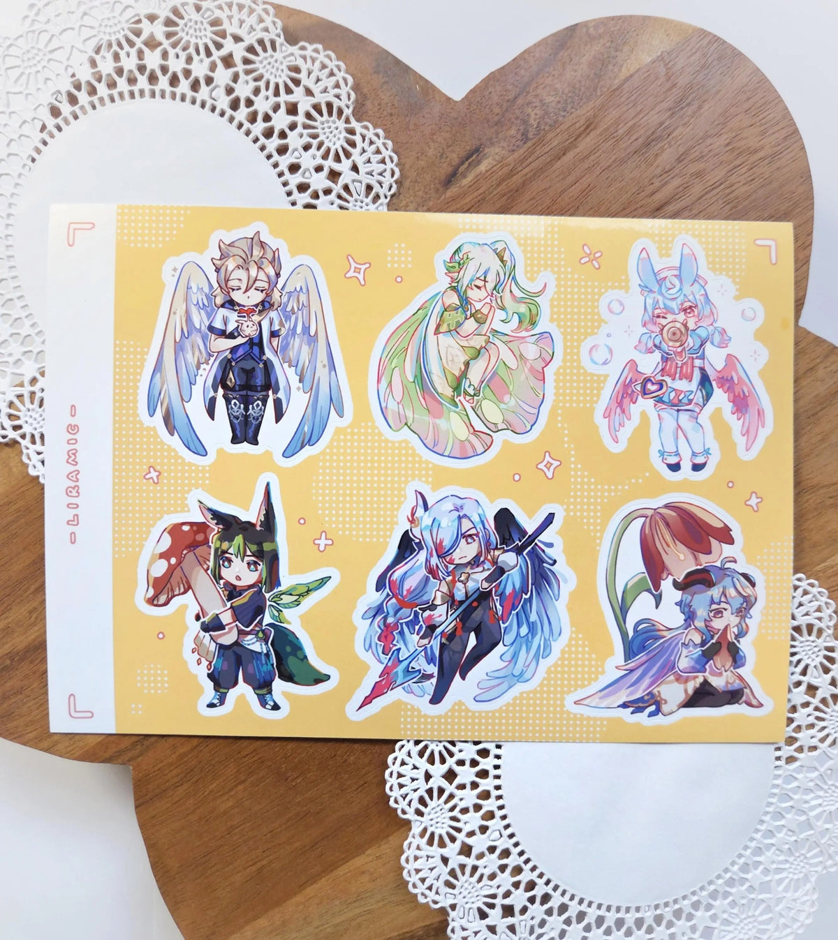 Genshin Impact Vol1 (Yellow) Sticker Sheet