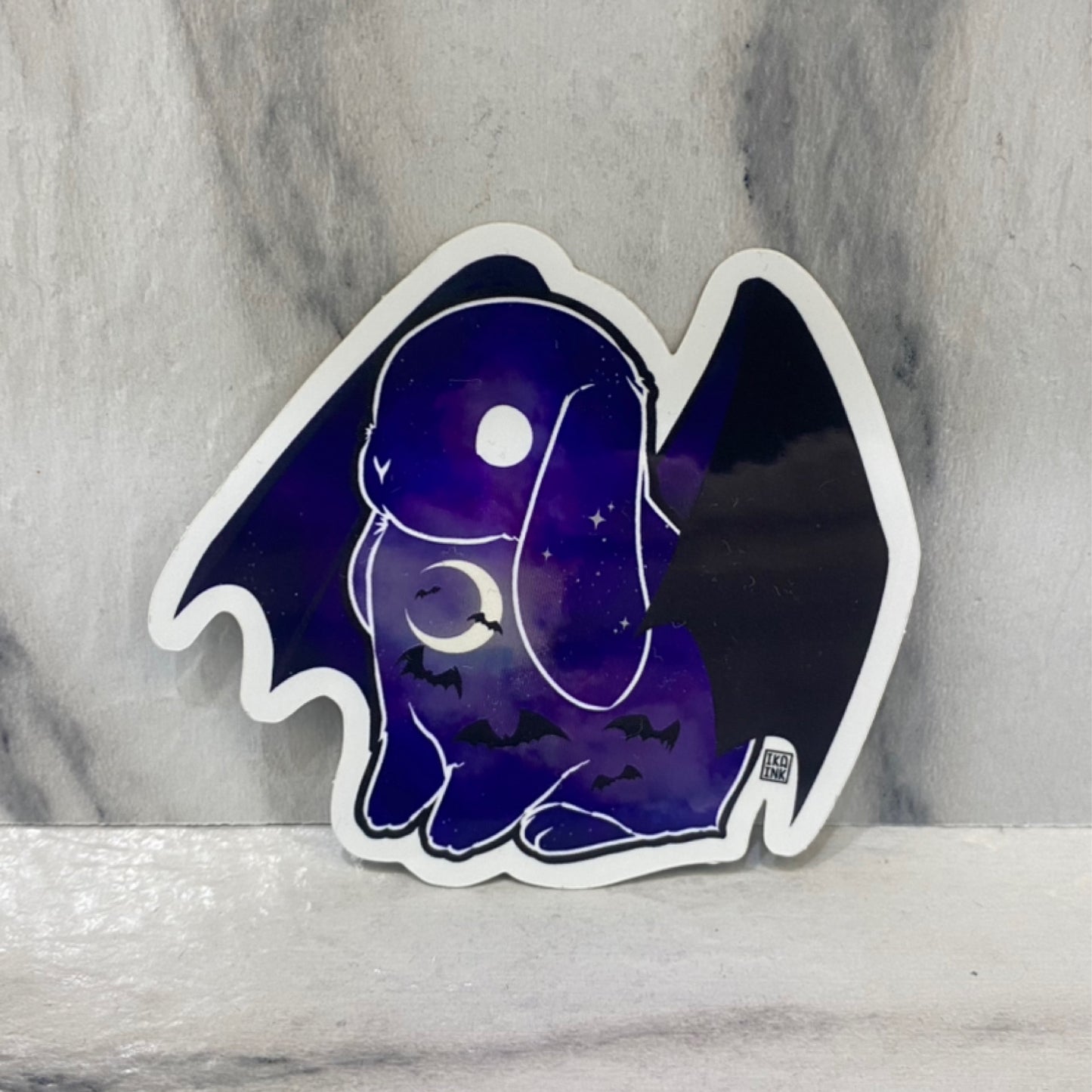 Bat Moon Bunny Holo Sticker