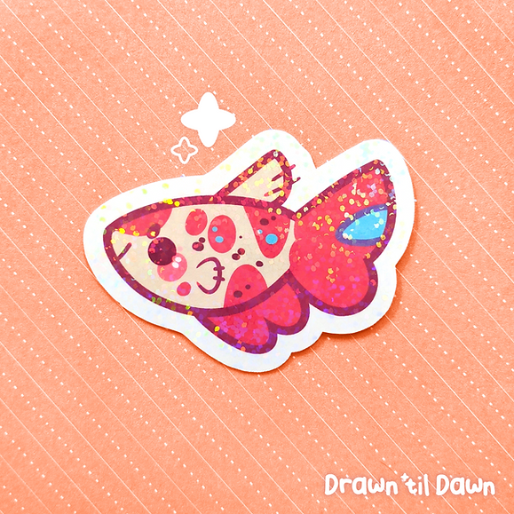 Koi Betta Holographic Sticker