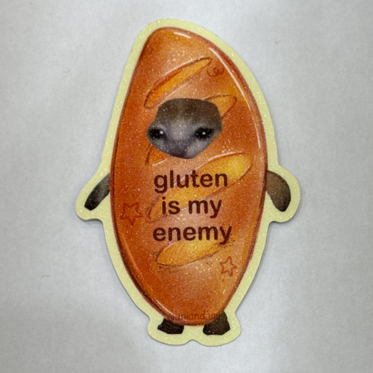 "Gluten is my enemy" Sticker