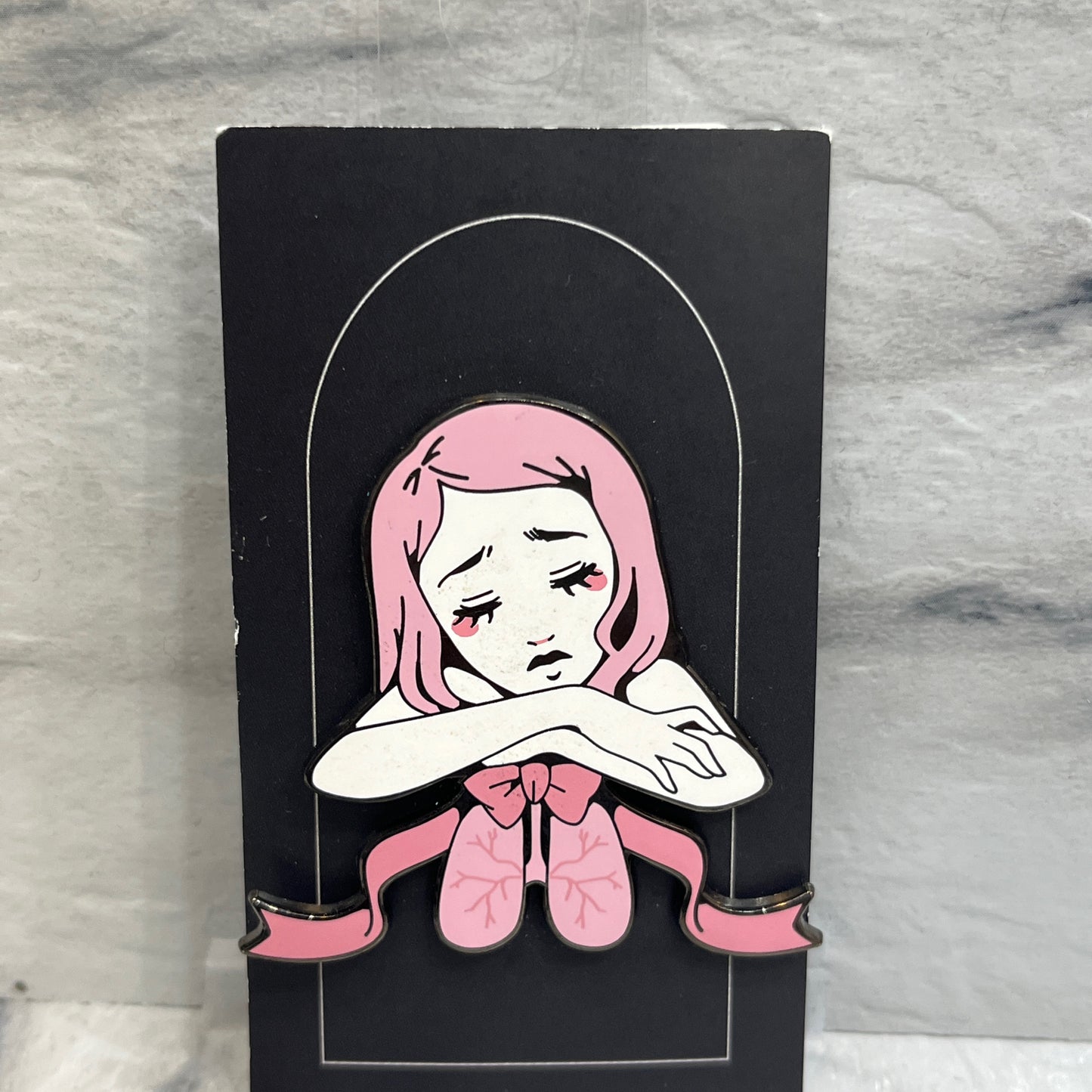 I Don't Breathe Easy Enamel Pin