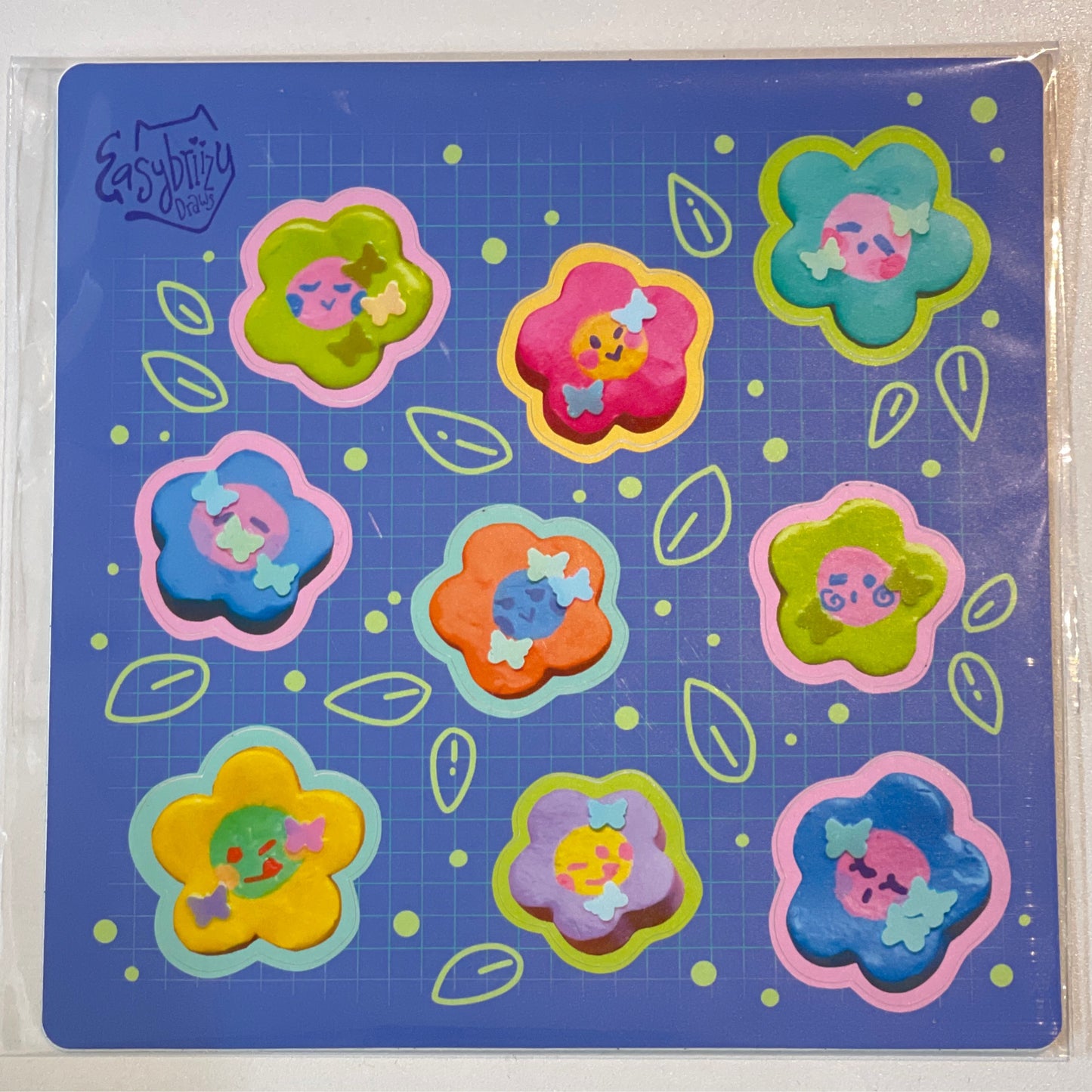 Clay Flowers Sticker Sheet