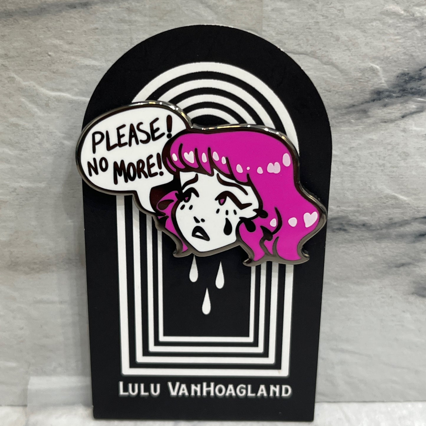 Please No More enamel pin