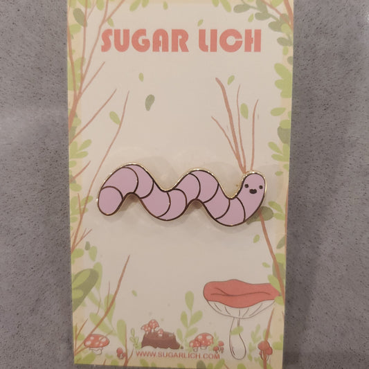 Worm Enamel Pin