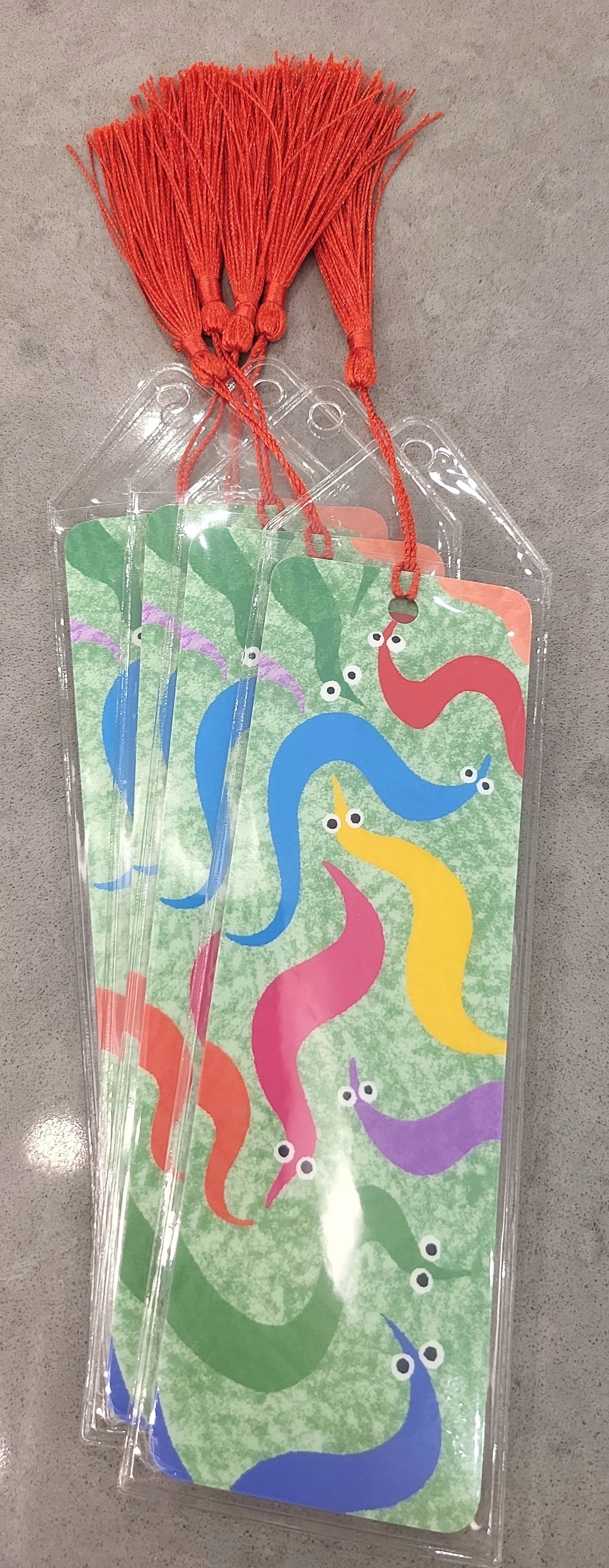 worm on a string bookmark