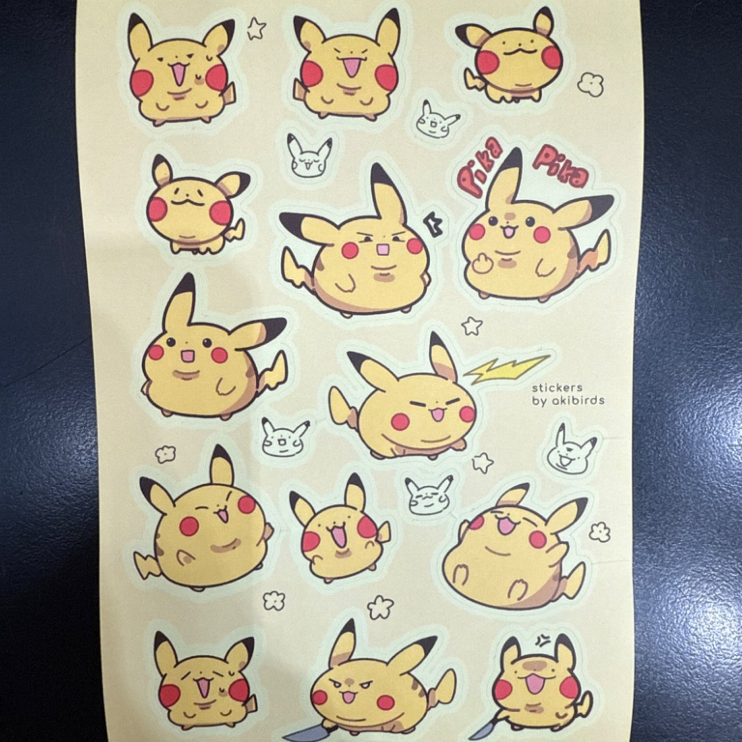 Pikachu Sticker Sheet