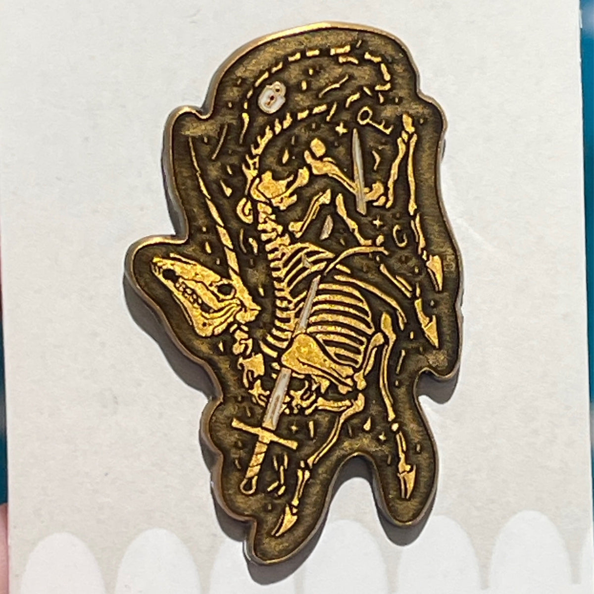 Burial (unicorn skeleton) Pin
