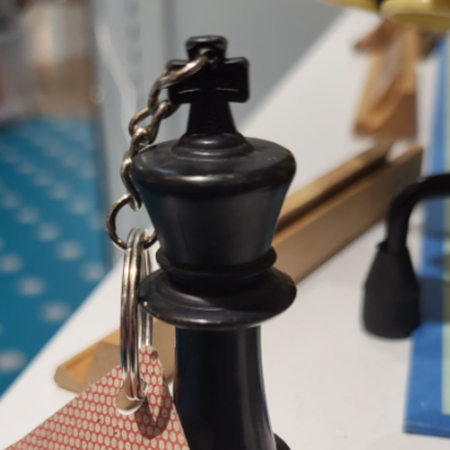 Chess Black King Keychain