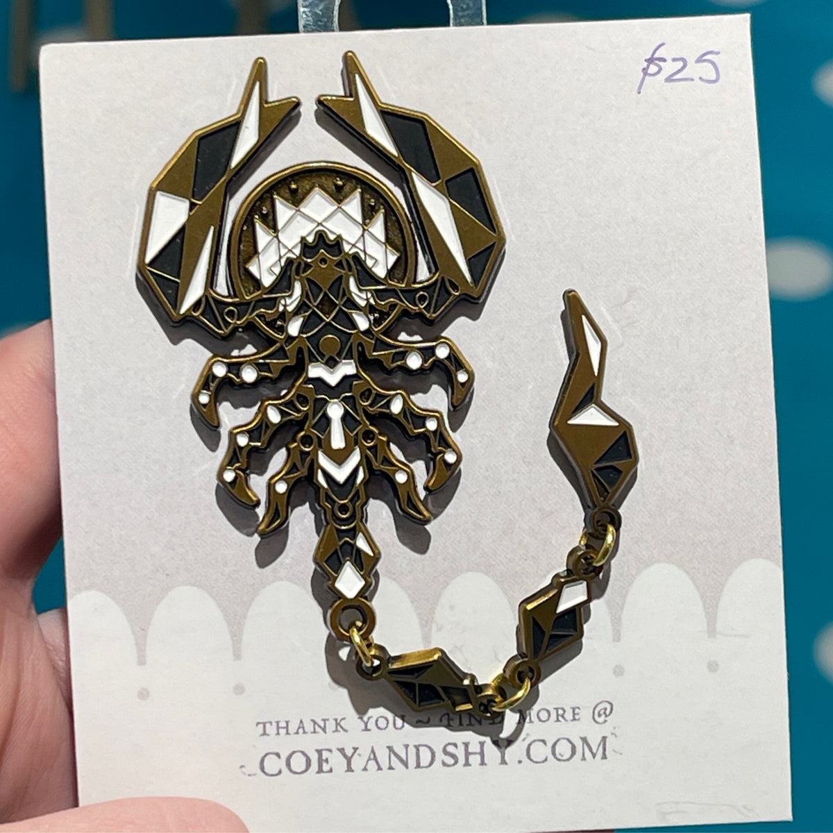 Crystal Scorpion Pin
