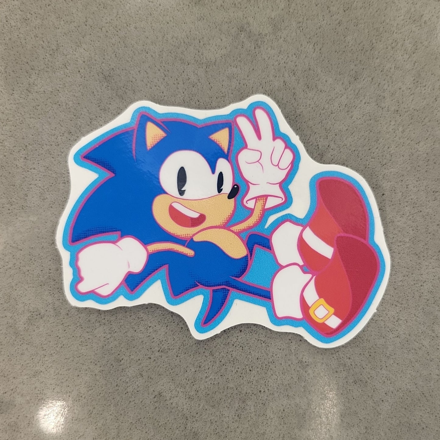 Sonic Peace Sign Vinyl Sticker