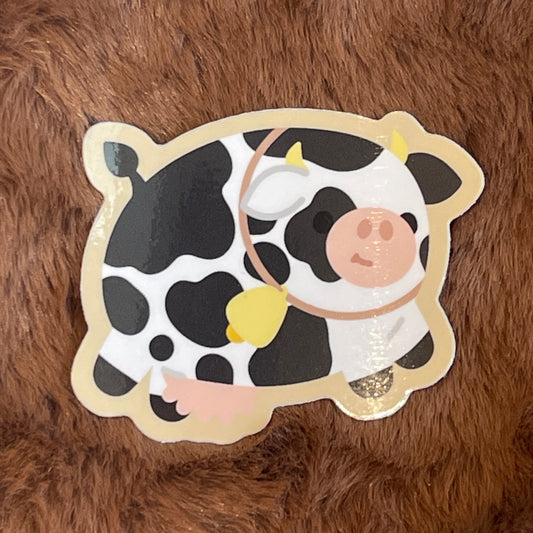 Black Cow Vinyl Sticker