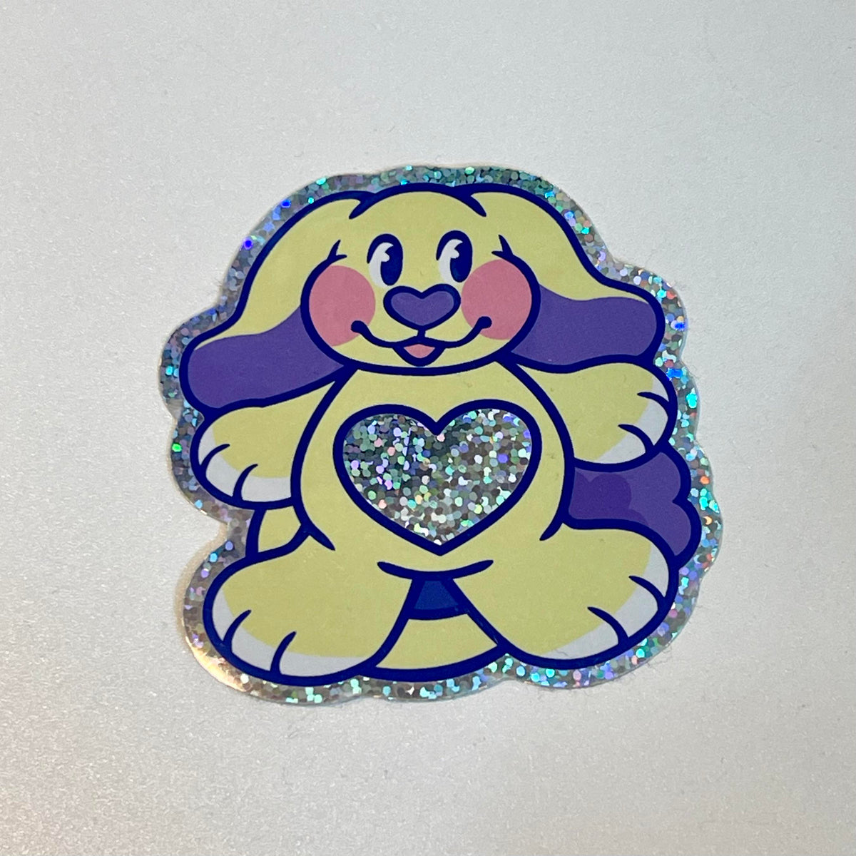 Glitter Bunny Sticker