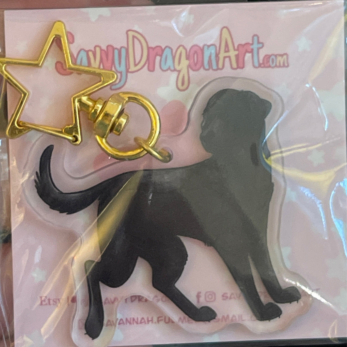 Labrador Retriever - Black Keychain