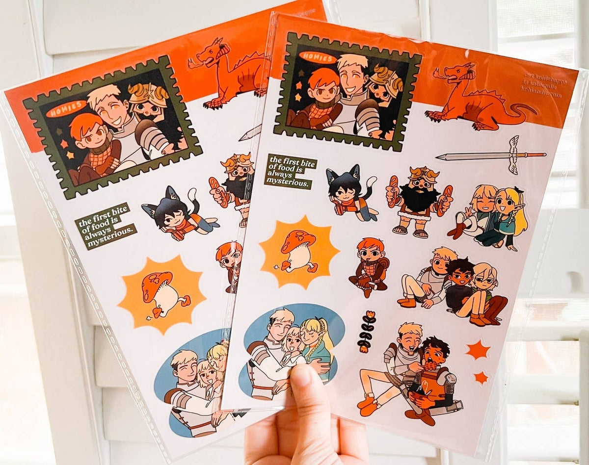 DUNGEON MESHI CLEAR STICKER SHEET