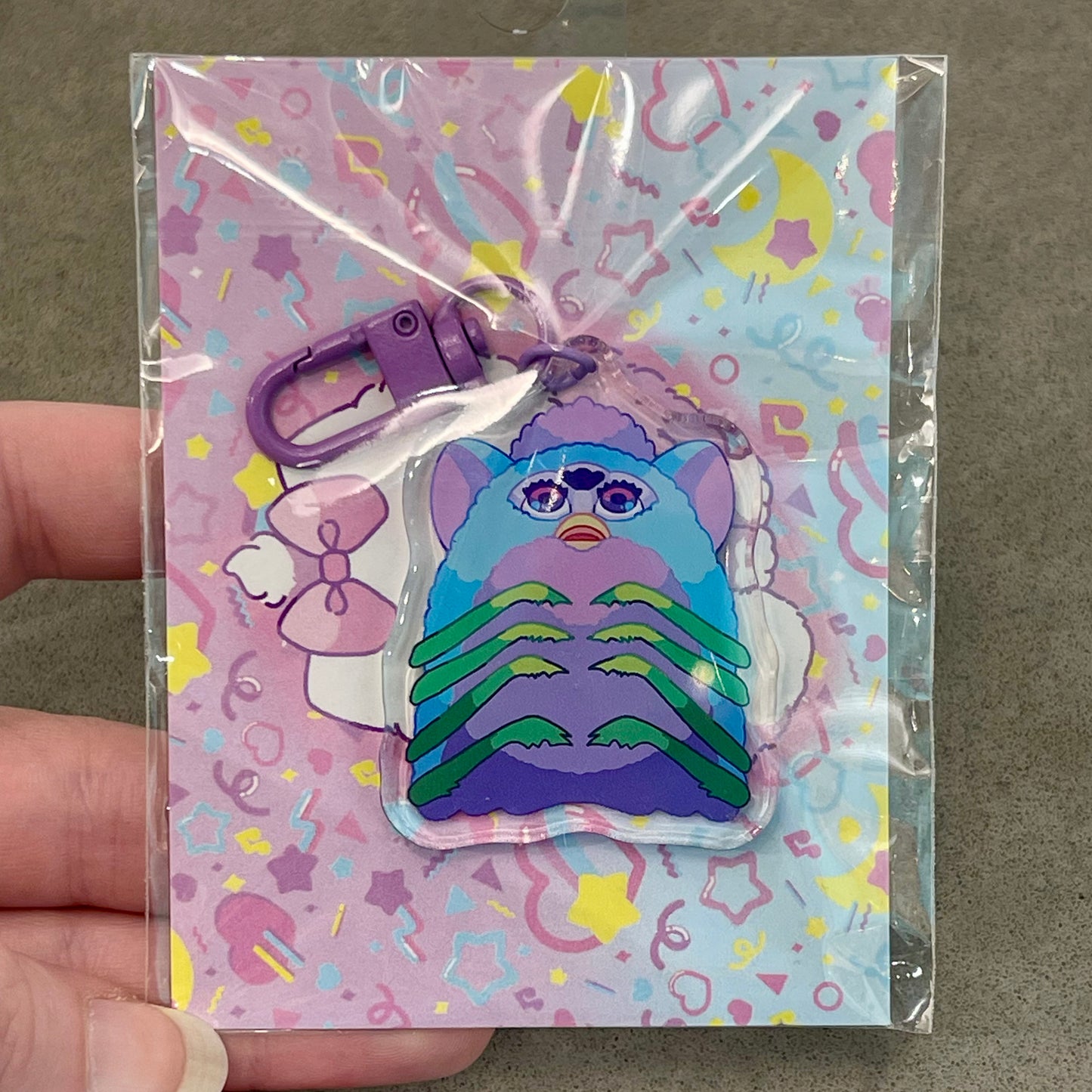 Centipede Furby keychain