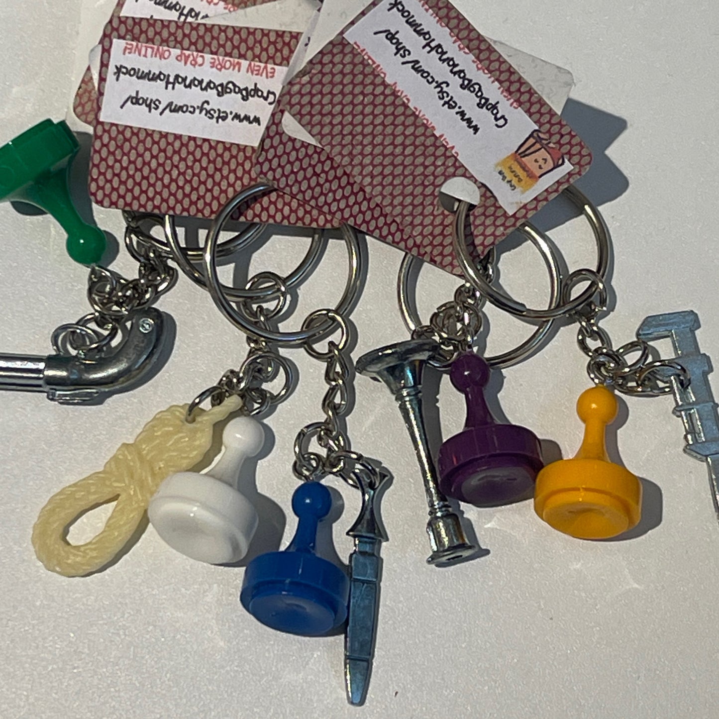 Clue Suspect/Weapon Keychain
