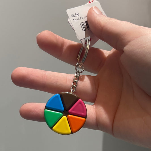 Trivial Pursuit Brown Keychain