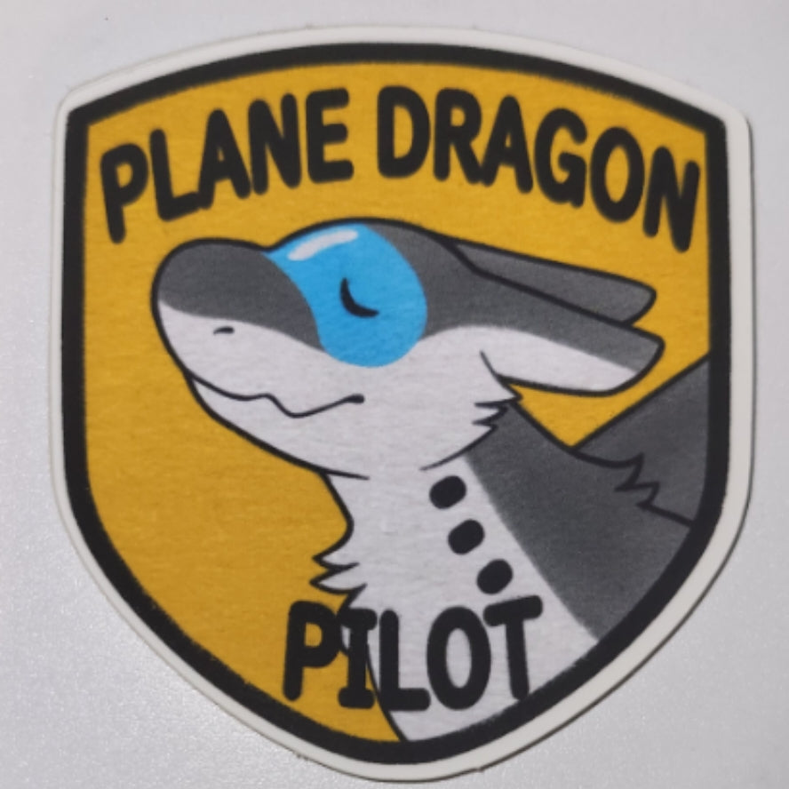 Plane Dragon Pilot Sticker