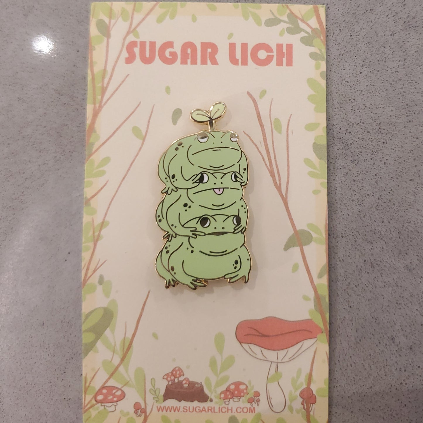 Tower of Frog Enamel Pin