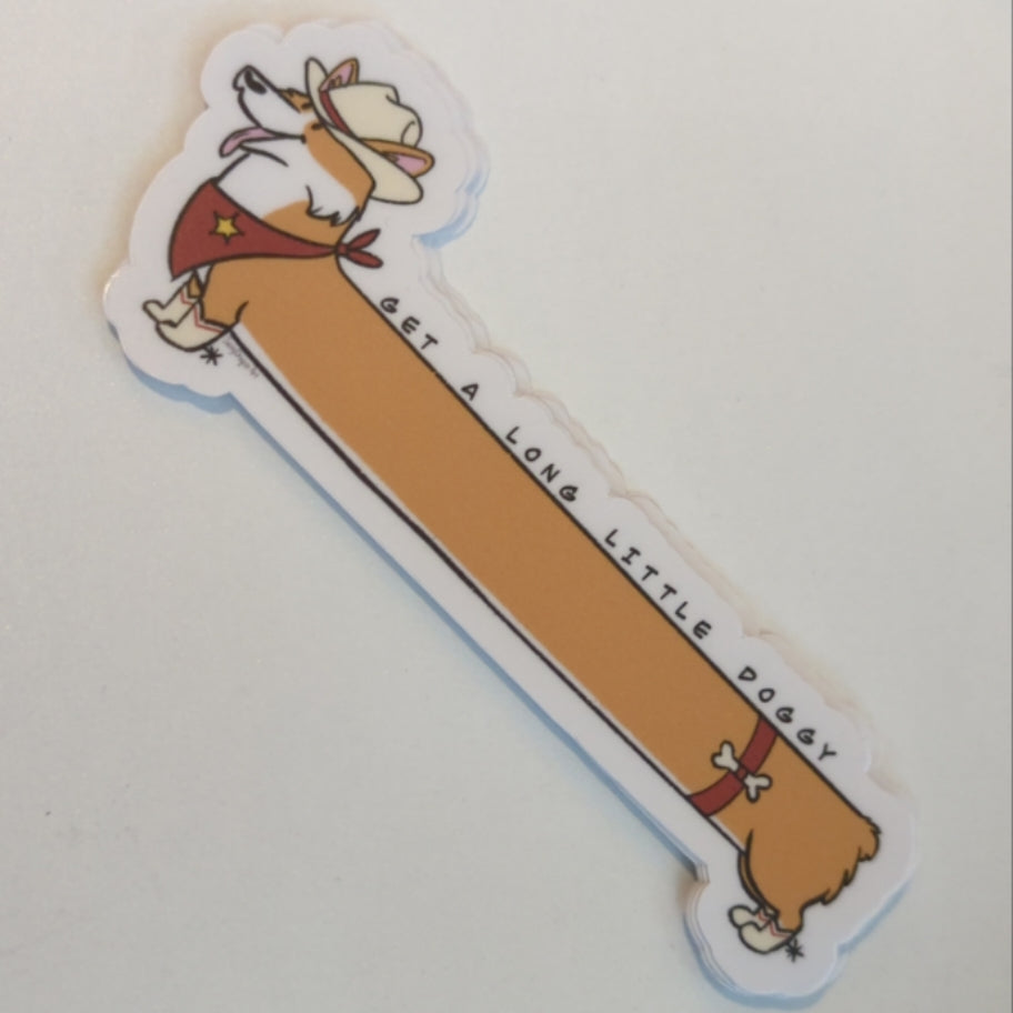 Long Dog Sticker - Corgi