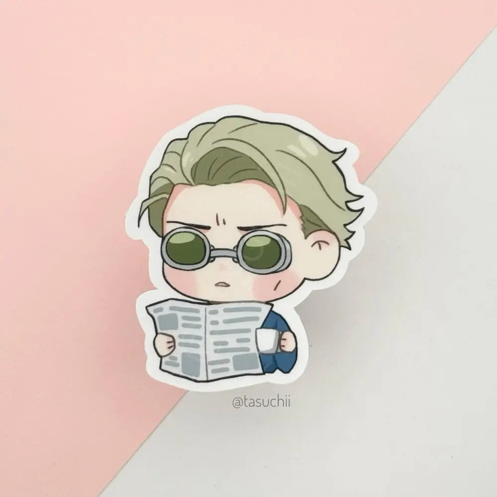 Grumpy Morning Coffee Anime (jjk) Vinyl Sticker